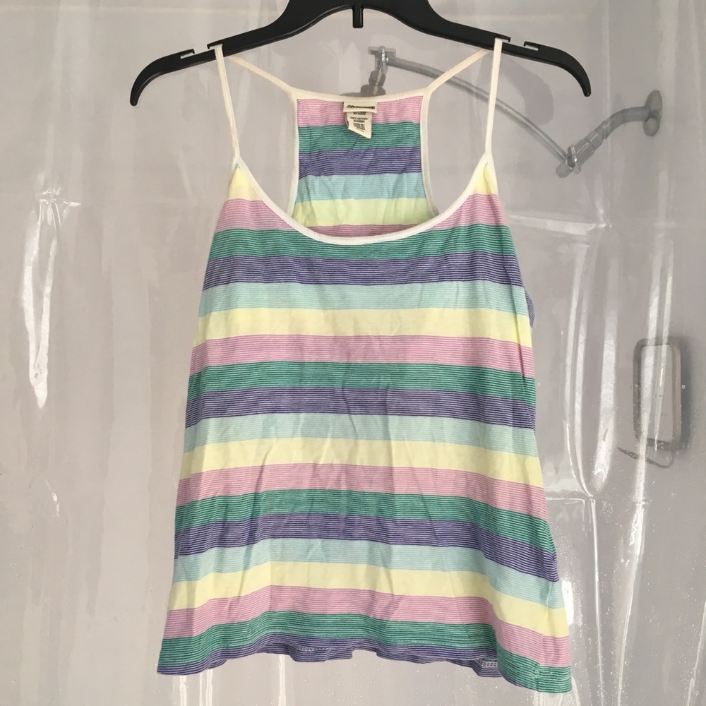 Route 66 striped racer back tank top